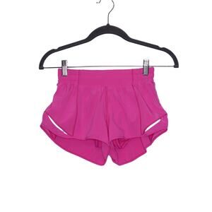 LULULEMON Hotty Hot Short II 2.5" Pink Highlight Brief Lined Running Women's 4